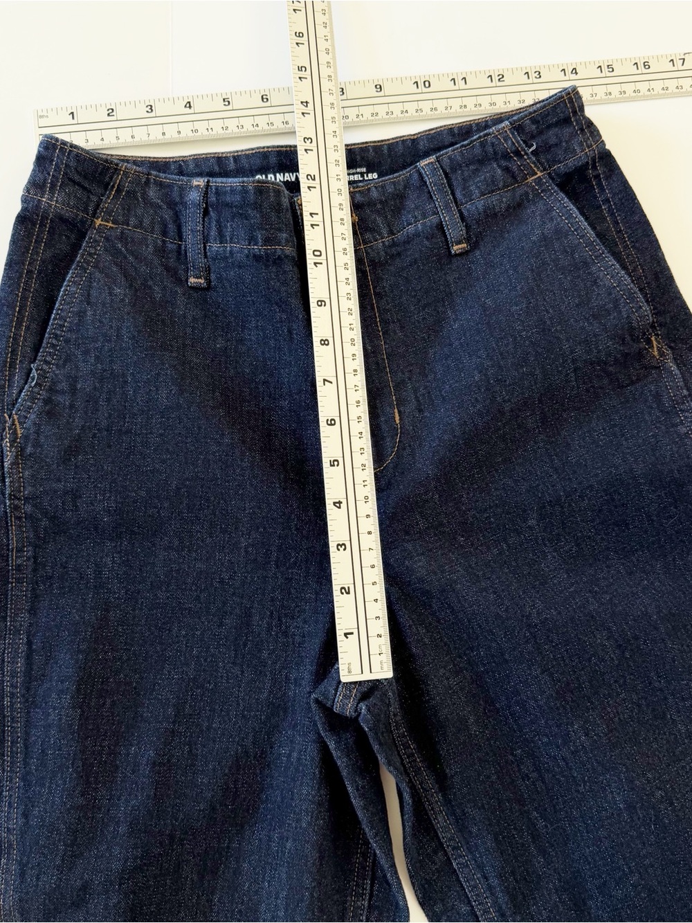 Old Navy Jeans Womens 8 Barrel Leg Dark Wash - Picture 6 of 9
